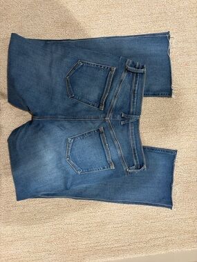 NWT Good American High Rise Wide Leg Jeans in Medium Blue Wash